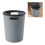 Small Grey Plastic Trash Can | 19.5x24.5x15.5cm, Compact Waste Bin 11