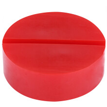 Automotive Rubber Pad Adapter for Floor Jack Universal Slotted Frame Rail Red