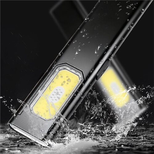 Rechargeable LED Keychain Flashlight Portable  Light Pocket Lantern Flood Work Light with Magnet 1