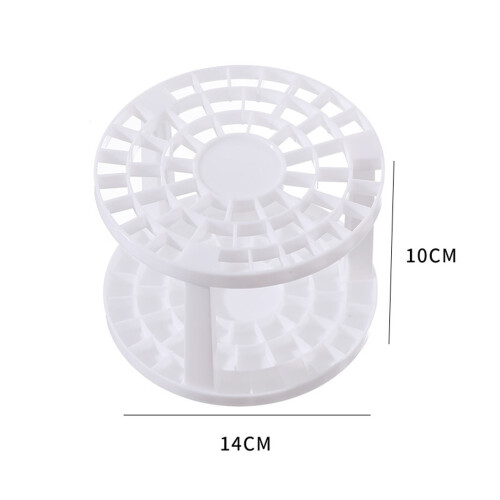 Round White Makeup Brush Stand Rack Plastic Brush Dryer Holder Display 1