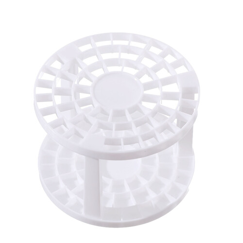 Round White Makeup Brush Stand Rack Plastic Brush Dryer Holder Display 2