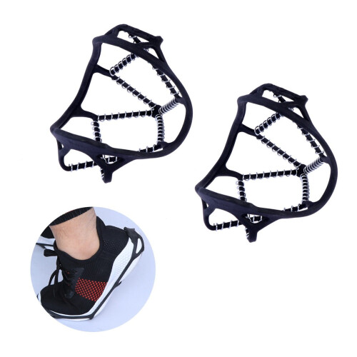 Crampons Ice Cleats Traction Shoe Chains Black
