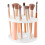 Round White Makeup Brush Stand Rack Plastic Brush Dryer Holder Display 13