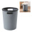 Small Grey Plastic Trash Can | 19.5x24.5x15.5cm, Compact Waste Bin 1