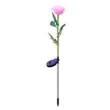 Luminária solar para jardim com flores – Luminária de LED única em formato de rosa, à prova d'água IP65, ideal para caminhos, pátios,