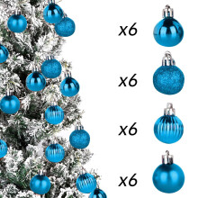 Onbreekbare kerstballen voor in de kerstboom – Onbreekbare decoratie voor binnen en buiten, geschikt voor alle kerstbomen.