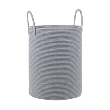 Wasmand van geweven touw, opbergruimte voor dekens, kleding en speelgoed (58L)