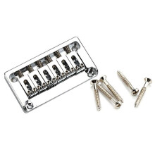 6 String Fixed Saddles Guitar Bridge Top Load Tailpiece Electric Guitar Part Silver