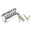 6 String Fixed Saddles Guitar Bridge Top Load Tailpiece Electric Guitar Part Silver 1