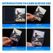 200 Packs Card Sleeves for Cards,Baseball Card Protectors,Trading Card Sleeves for Baseball, Football Cards