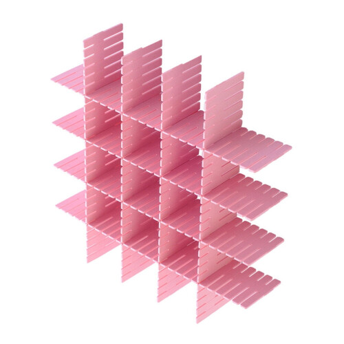 8Pcs Plastic Dividers for Storage Bins Pink with DIY Combination 2