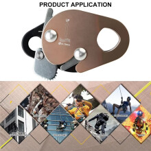 Outdoor Mountaineering Rock Climbing Rope Grab Protective Equipment Downhill Slow Down Descender Travel Rescue Tool 22kN