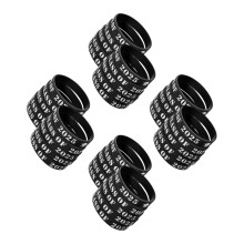 100Pièces Bracelets Décoratifs Graduation En Silicone Noir Pour École