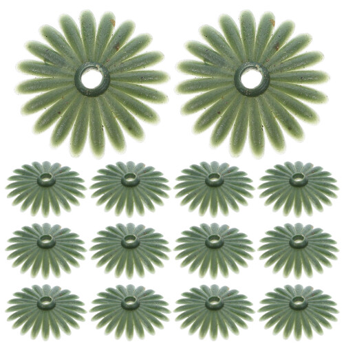 100Pièces Supports Tiges Fleurs Vert En Plastique Stable