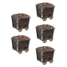 5Pièces Coffres Pirates Pour Enfants Jouets En Plastique Marron Clair