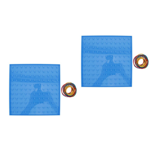 2Ensembles Jeu Educatif Geoboard Enfants Construction Formes Plastique 2
