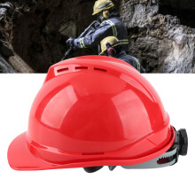 Casco di sicurezza in ABS ad alta resistenza con visiera, rosso, resistente agli urti, traspirante