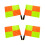 4Pcs Assorted Color Referee Flags Lightweight Hand Signal Match Flags 5