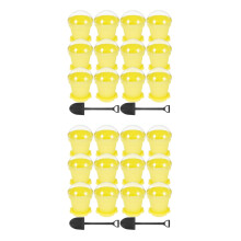 40St Mini Gele Plastic Cup Voor Tiramisu En Dessert Met Deksel