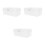 3Pcs Transparent Plastic Medicine Storage Box White Portable Organizer 1