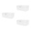 3Pcs Transparent Plastic Medicine Storage Box White Portable Organizer 8
