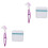 2Pcs Portable Denture Toothbrush with Storage Box for Home Cleaning 3