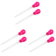 6Pcs Pink Fish Tank Cleaner Aquarium Pipette Tpr Safe Cleaning Tool
