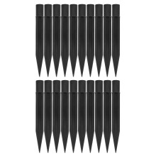 20Pcs Easy Push Plastic Stakes for Solar Garden Lights Black Outdoor