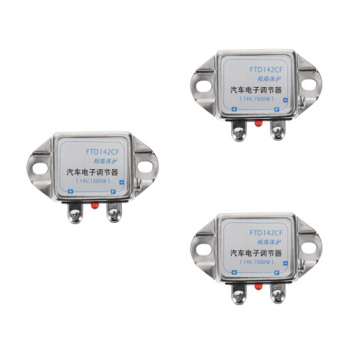 3Pcs Silver High Power Car Voltage Regulator Alloy Stabilizer Module