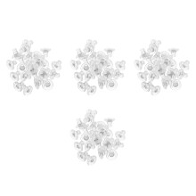 100Pcs Soft Clear Silicone Earring Backs Replacement for Heavy Studs