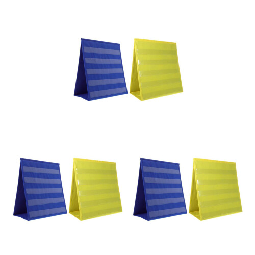 6Pcs Multi-Use Tabletop Pocket Chart Stand Foldable Classroom Display