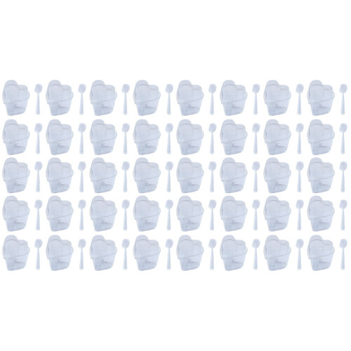 40Sets Transparent Dessert Cups Clear Cups for Jelly Yogurt