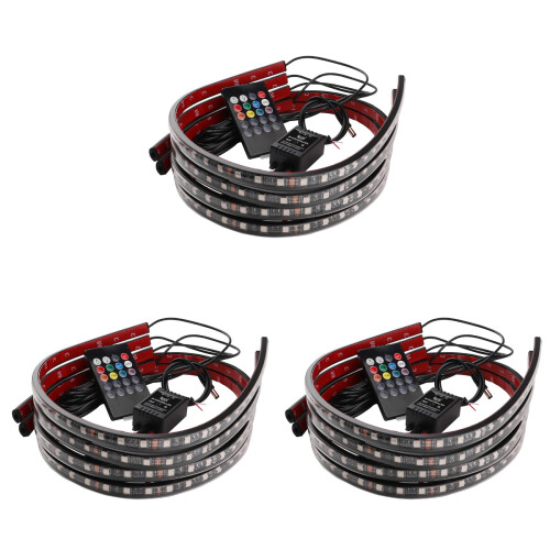 3Pcs Car Underlights Multi Color High Brightness Ambient Lighting Kit