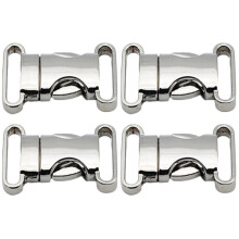 4Pcs Durable Silver Metal Buckle Belt Buckles for Overcoat and Bags