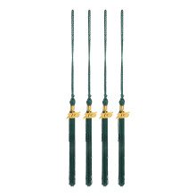 4Pcs Graduation Hat Tassels Green Durable Polyester Zinc Alloy Charms