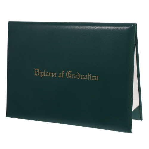 Dark Green Document Organizer Folder for Diplomas and Certificates