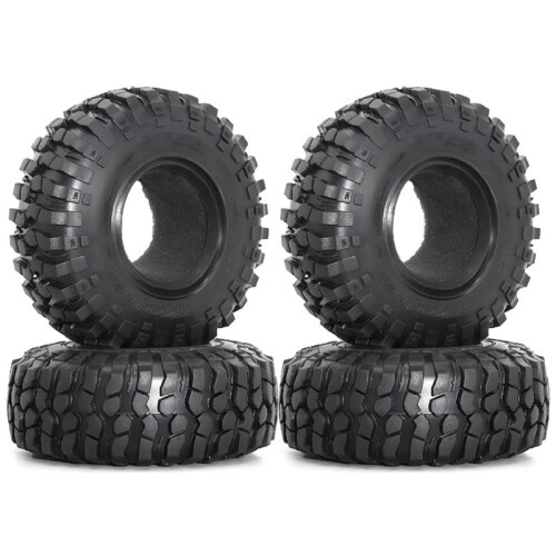 4 Peças 1.9 Polegadas Pneu de Escalada Universal 106mm Pneu de Terreno Rochoso com Forro Interno para 1/10 Rc Crawler 2