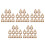 50Pcs Single Use Kraft Paper Drink Carrier with Handle for Home Use 4