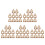 50Pcs Single Use Kraft Paper Drink Carrier with Handle for Home Use 5