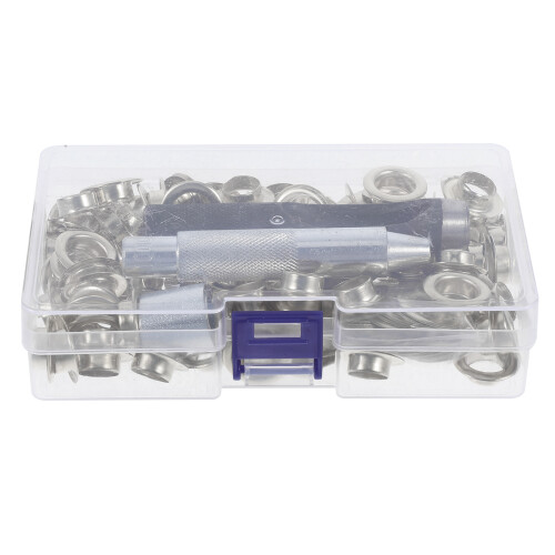 500Sets Professional Metal Belt Tool Kit Silver DIY Easy Eyelet Fixing 1