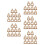 50Pcs Single Use Kraft Paper Drink Carrier with Handle for Home Use 6