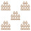 50Pcs Single Use Kraft Paper Drink Carrier with Handle for Home Use 7