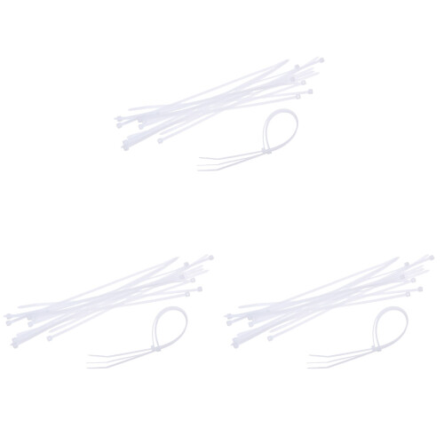 3000Pcs White Waterproof Nylon Cable Ties Self-Locking Loop Cable Ties
