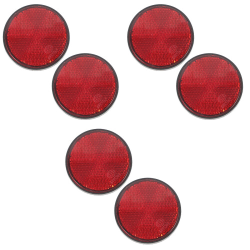6Pcs Durable Red Plastic Bike Reflector Rear Warning Mounted Accessory 2