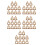 50Pcs Single Use Kraft Paper Drink Carrier with Handle for Home Use 8