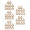 50Pcs Single Use Kraft Paper Drink Carrier with Handle for Home Use 9