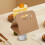 50Pcs Single Use Kraft Paper Drink Carrier with Handle for Home Use 11