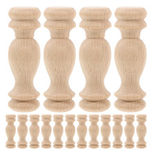 16Pcs Premium Wood Stair Baluster Spindles Unpainted for Indoor & Deck