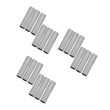 18Pcs European Style Iron Candle Sleeve Covers Silver for Lamp Use