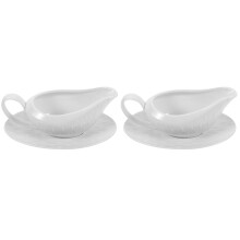 2St Keramische Sausvaas Wit Met Handvat, Voor En